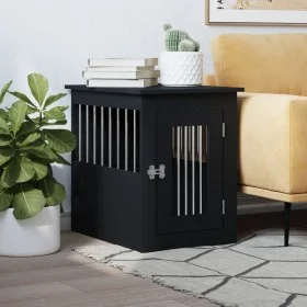 Jaula para perros madera de ingeniería negro 45x62x59 cm de , Casetas para perros - Ref: Foro24-838310, Precio: 68,33 €, Desc...