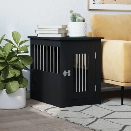 Jaula para perros madera de ingeniería negro 45x62x59 cm de , Casetas para perros - Ref: Foro24-838310, Precio: 68,33 €, Desc...