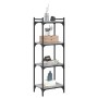 Librería 4 estantes madera ingeniería gris Sonoma 40x30x120 cm de , Librerías y estanterías - Ref: Foro24-837635, Precio: 45,...