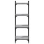 Librería 4 estantes madera ingeniería gris Sonoma 40x30x120 cm de , Librerías y estanterías - Ref: Foro24-837635, Precio: 45,...
