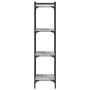 Librería 4 estantes madera ingeniería gris Sonoma 40x30x120 cm de , Librerías y estanterías - Ref: Foro24-837635, Precio: 45,...