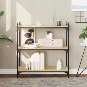 Librería 3 estantes madera ingeniería roble Sonoma 80x30x86 cm de , Librerías y estanterías - Ref: Foro24-837668, Precio: 47,...