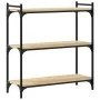 Librería 3 estantes madera ingeniería roble Sonoma 80x30x86 cm by , Bookcases and shelves - Ref: Foro24-837668, Price: 46,59 ...