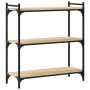 Librería 3 estantes madera ingeniería roble Sonoma 80x30x86 cm de , Librerías y estanterías - Ref: Foro24-837668, Precio: 47,...