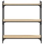 Librería 3 estantes madera ingeniería roble Sonoma 80x30x86 cm de , Librerías y estanterías - Ref: Foro24-837668, Precio: 47,...
