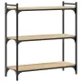 Librería 3 estantes madera ingeniería roble Sonoma 80x30x86 cm by , Bookcases and shelves - Ref: Foro24-837668, Price: 46,59 ...