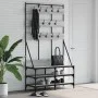 Perchero con zapatero gris Sonoma 100x40x184 cm de , Organizadores de vestidores y perchas de barra - Ref: Foro24-837860, Pre...