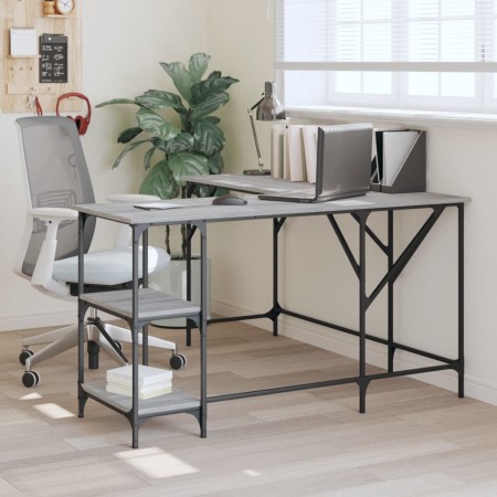 Escritorio madera de ingeniería gris Sonoma 139x139x75 cm de , Escritorios - Ref: Foro24-837590, Precio: 93,05 €, Descuento: %