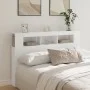 Kopfteil mit LED, weißem Holzwerkstoff, 160 x 18,5 x 103,5 cm von , Kopf- und Fußteile - Ref: Foro24-837351, Preis: 95,88 €, ...