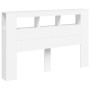 Cabecero con LED madera de ingeniería blanco 160x18,5x103,5 cm de , Cabeceros y pies de cama - Ref: Foro24-837351, Precio: 98...