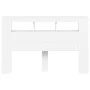 Cabecero con LED madera de ingeniería blanco 160x18,5x103,5 cm de , Cabeceros y pies de cama - Ref: Foro24-837351, Precio: 95...
