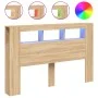 Cabecero LED madera ingeniería roble Sonoma 160x18,5x103,5 cm de , Cabeceros y pies de cama - Ref: Foro24-837353, Precio: 75,...