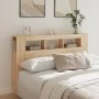 Cabecero LED madera ingeniería roble Sonoma 160x18,5x103,5 cm de , Cabeceros y pies de cama - Ref: Foro24-837353, Precio: 75,...