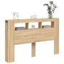 Cabecero LED madera ingeniería roble Sonoma 160x18,5x103,5 cm de , Cabeceros y pies de cama - Ref: Foro24-837353, Precio: 75,...
