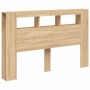 Cabecero LED madera ingeniería roble Sonoma 160x18,5x103,5 cm de , Cabeceros y pies de cama - Ref: Foro24-837353, Precio: 77,...