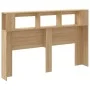 Cabecero LED madera ingeniería roble Sonoma 160x18,5x103,5 cm de , Cabeceros y pies de cama - Ref: Foro24-837353, Precio: 75,...