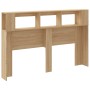 Cabecero LED madera ingeniería roble Sonoma 160x18,5x103,5 cm de , Cabeceros y pies de cama - Ref: Foro24-837353, Precio: 77,...
