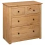 Aparador de madera maciza de pino estilo Panamá 80x40x83 cm de , Aparadores - Ref: Foro24-282655, Precio: 185,09 €, Descuento: %