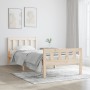 Estructura de cama madera maciza 75x190 cm de , Camas y somieres - Ref: Foro24-810639, Precio: 93,46 €, Descuento: %