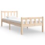 Estructura de cama madera maciza 75x190 cm de , Camas y somieres - Ref: Foro24-810639, Precio: 93,46 €, Descuento: %