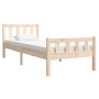 Estructura de cama madera maciza 75x190 cm de , Camas y somieres - Ref: Foro24-810639, Precio: 93,46 €, Descuento: %