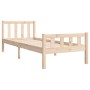 Estructura de cama madera maciza 75x190 cm de , Camas y somieres - Ref: Foro24-810639, Precio: 93,46 €, Descuento: %