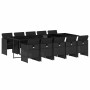 Set de comedor jardín 11 pzas con cojines ratán sintético negro en Conjuntos de jardín | Comprar online en Foru.es