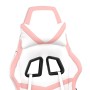 Silla gaming con reposapiés cuero sintético blanco y rosa de , Sillones para videojuegos - Ref: Foro24-3143684, Precio: 136,8...