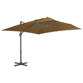 Cantilever umbrella with aluminum pole 300x300 cm in taupe gray. by vidaXL, Umbrellas - Ref: Foro24-44638, Price: 151,65 €, D...