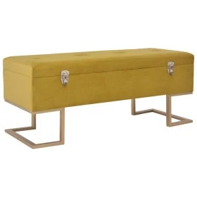 Bench with compartment 105 cm mustard velvet color by , Benches for halls and storage - Ref: Foro24-247571, Price: 151,35 €, ...