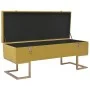 Bench with compartment 105 cm mustard velvet color by , Benches for halls and storage - Ref: Foro24-247571, Price: 151,35 €, ...