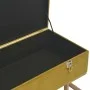 Bench with compartment 105 cm mustard velvet color by , Benches for halls and storage - Ref: Foro24-247571, Price: 151,35 €, ...