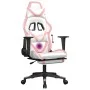 Gaming-Stuhl mit Massage und Fußstütze aus weißem und rosa Kunstleder von , Gaming-Stühle - Ref: Foro24-345442, Preis: 134,55...