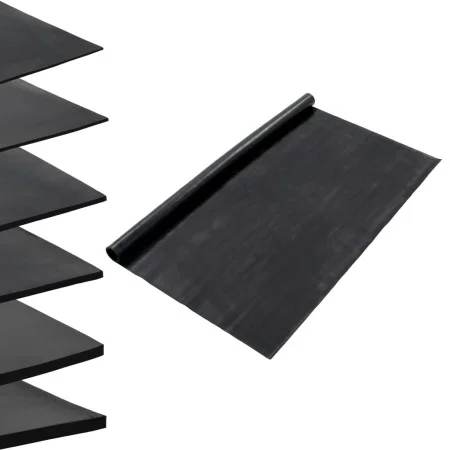 Smooth non-slip rubber mat 1.2x5 m 1 mm by , Floors and carpets - Ref: Foro24-143956, Price: 46,56 €, Discount: %