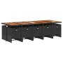 Set de comedor jardín 11 pzas con cojines ratán sintético negro en Conjuntos de jardín | Comprar online en Foru.es
