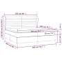 Box spring bed with blue fabric mattress 200x200 cm by , Beds and slatted bases - Ref: Foro24-3128635, Price: 666,07 €, Disco...