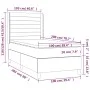 Box spring bed with blue fabric mattress 100x200 cm by , Beds and slatted bases - Ref: Foro24-3132055, Price: 351,95 €, Disco...
