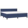 Cama box spring colchón y luces LED tela azul 200x200 cm de , Camas y somieres - Ref: Foro24-3133267, Precio: 602,88 €, Descu...