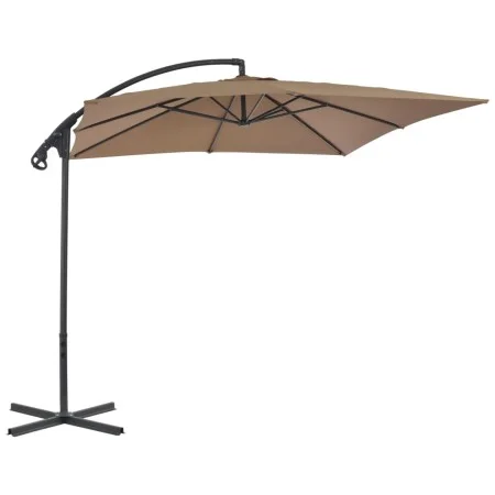 Sombrilla voladiza con palo de acero 250x250 cm gris topo de vidaXL, Sombrillas - Ref: Foro24-44880, Precio: 137,88 €, Descue...