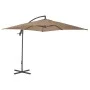 Sombrilla voladiza con palo de acero 250x250 cm gris topo de vidaXL, Sombrillas - Ref: Foro24-44880, Precio: 137,88 €, Descue...
