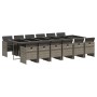 Set comedor de jardín con cojines 13 pzas ratán sintético gris en Conjuntos de jardín | Comprar online en Foru.es