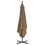 Sombrilla voladiza con palo de acero 250x250 cm gris topo de vidaXL, Sombrillas - Ref: Foro24-44880, Precio: 153,90 €, Descue...