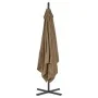 Sombrilla voladiza con palo de acero 250x250 cm gris topo de vidaXL, Sombrillas - Ref: Foro24-44880, Precio: 137,88 €, Descue...