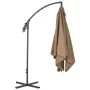 Sombrilla voladiza con palo de acero 250x250 cm gris topo de vidaXL, Sombrillas - Ref: Foro24-44880, Precio: 137,88 €, Descue...