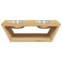 Comederos altos para perros bambú 35,5x18x10,5 cm de , Cuencos, comederos, y bebederos para mascotas - Ref: Foro24-373370, Pr...
