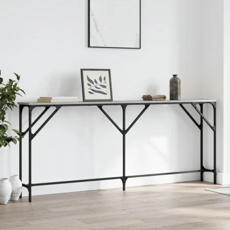 Mesa consola madera de ingeniería gris Sonoma 180x23x75 cm by , Side tables - Ref: Foro24-837770, Price: 52,31 €, Discount: %