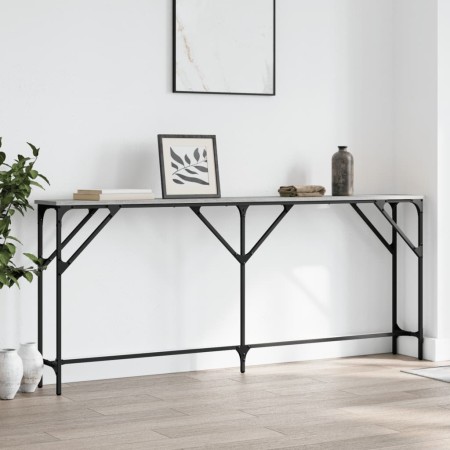 Mesa consola madera de ingeniería gris Sonoma 180x23x75 cm de , Mesas auxiliares - Ref: Foro24-837770, Precio: 54,93 €, Descu...