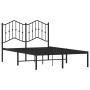 Estructura de cama con cabecero metal negro 120x200 cm de , Camas y somieres - Ref: Foro24-373787, Precio: 85,89 €, Descuento: %