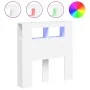 Kopfteil mit LED, weißem Holzwerkstoff, 100 x 18,5 x 103,5 cm von , Kopf- und Fußteile - Ref: Foro24-837330, Preis: 72,36 €, ...