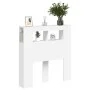 Kopfteil mit LED, weißem Holzwerkstoff, 100 x 18,5 x 103,5 cm von , Kopf- und Fußteile - Ref: Foro24-837330, Preis: 72,36 €, ...